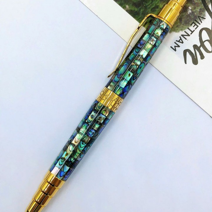 Abalone Signature Pen-Gold plated 24K-TA THANH THIEN - SON 